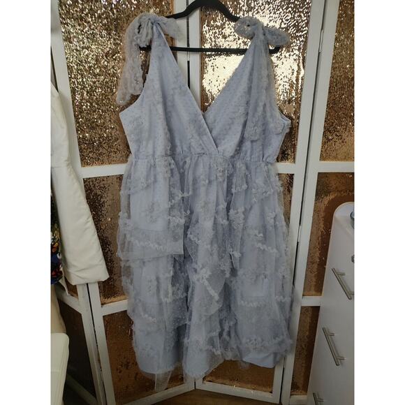 Arula Tulle Tiered Dress Light Lavender Bows Shoulder 1XL - Picture 2 of 16